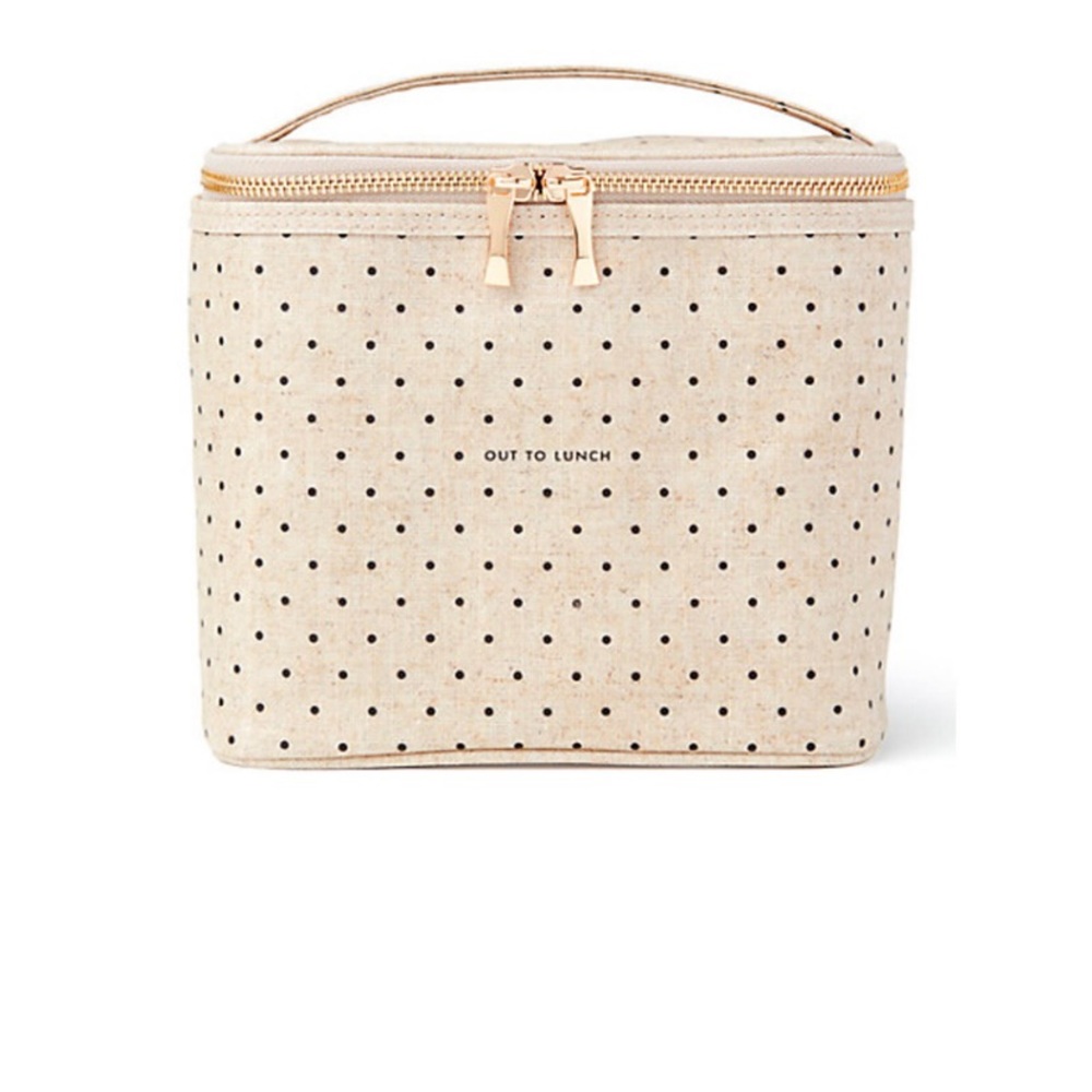 kate spade Cream Polka Dot Insulated Lunch Bag
